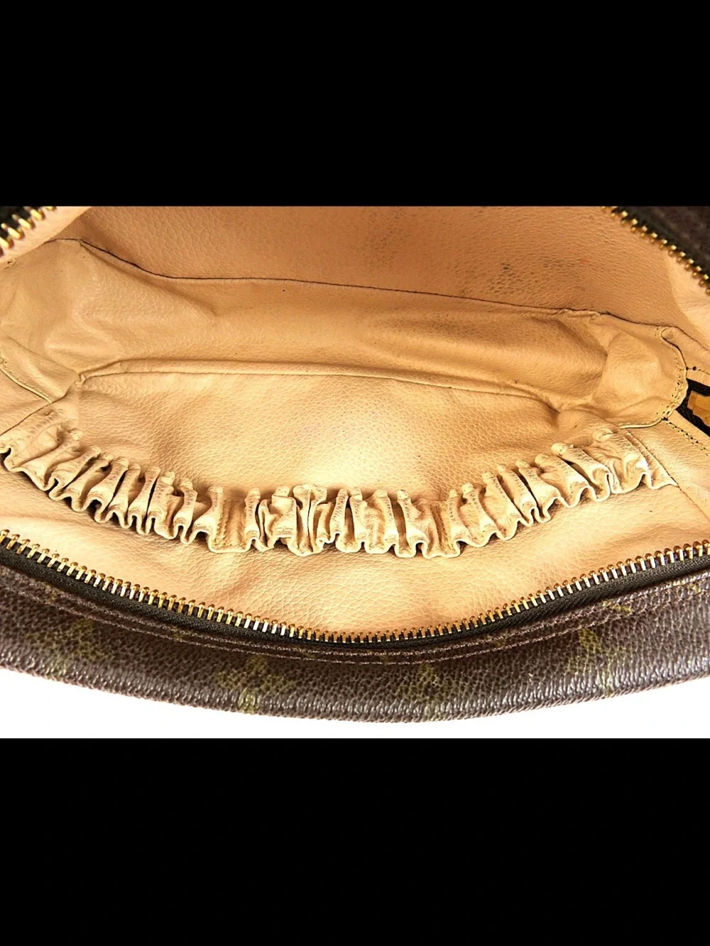 Louis Vuitton Monogram Canvas Clutch - Brown/Gold Accents